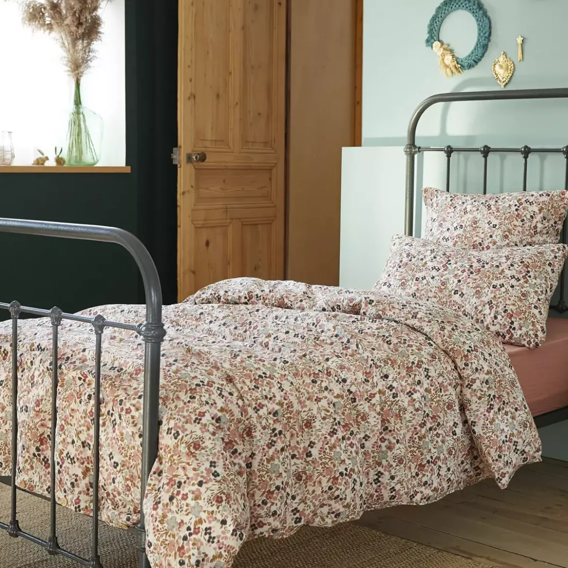 Copripiumino garza di cotone (140 cm) Capucine Multicolore