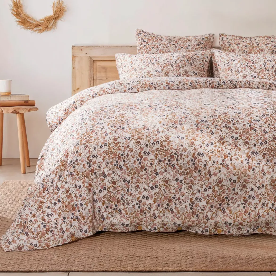 Copripiumino garza di cotone (200 cm) Capucine Multicolore