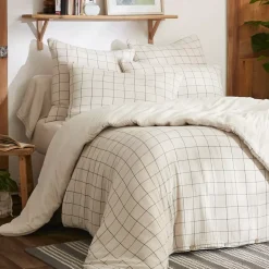 Copripiumino garza di cotone (140 x 200 cm) Gaïa Match Beige