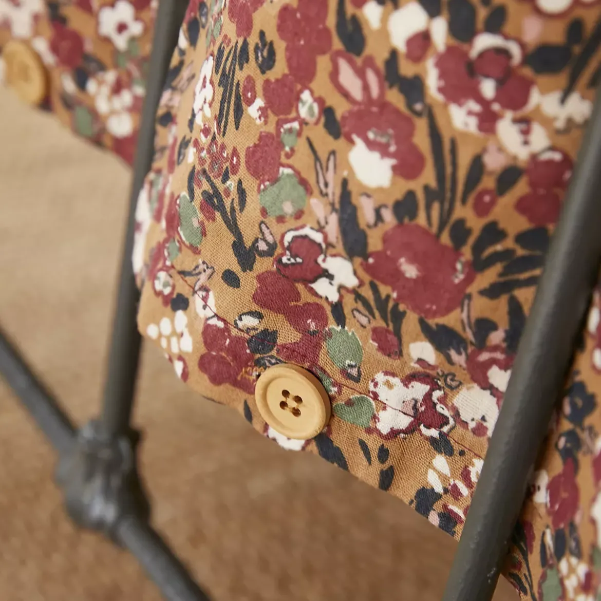 Copripiumino garza di cotone (140 cm) Constance Camel