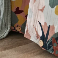 Copripiumino garza di cotone (240 x 220 cm) Azel Multicolore