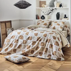 Copripiumino in cotone (240 x 220 cm) Arty Marrone seppia