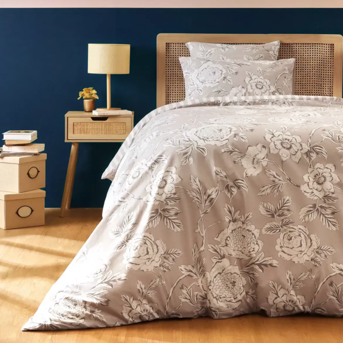 Copripiumino in cotone (140 x 200 cm) Lara Beige