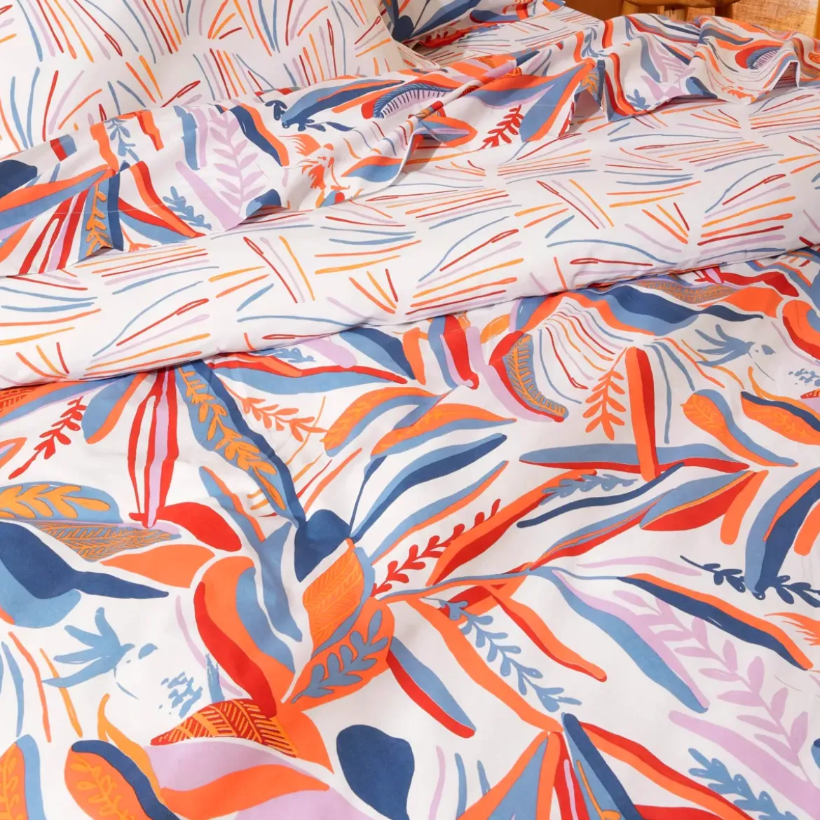 Copripiumino in cotone (260 x 240 cm) Pappagallo Salsa Multicolore