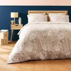 Copripiumino in cotone (260 x 240 cm) Lara Beige