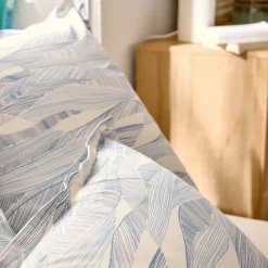 Copripiumino in cotone lavato (240 x 220 cm) Onde Blu