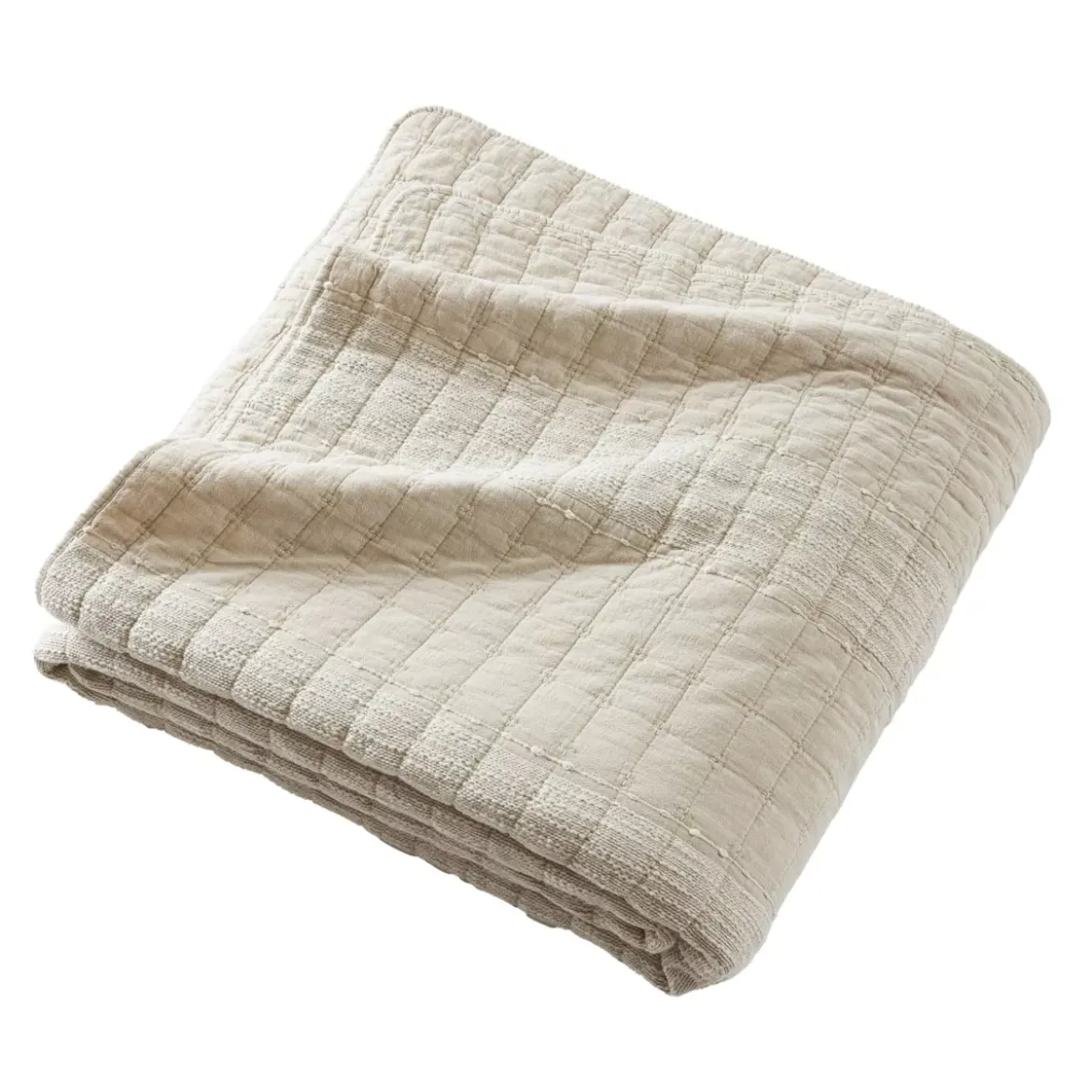 Copripiumino in cotone trapuntato (240 x 260 cm) Lena Beige sabbia