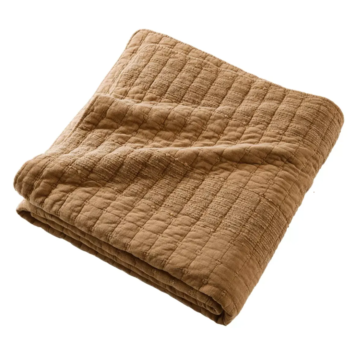 Copripiumino in cotone trapuntato (240 x 260 cm) Lena Camel