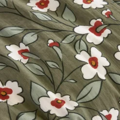 Copripiumino in garza di cotone (240 x 220 cm) Gaïa margherita Verde rosmarino