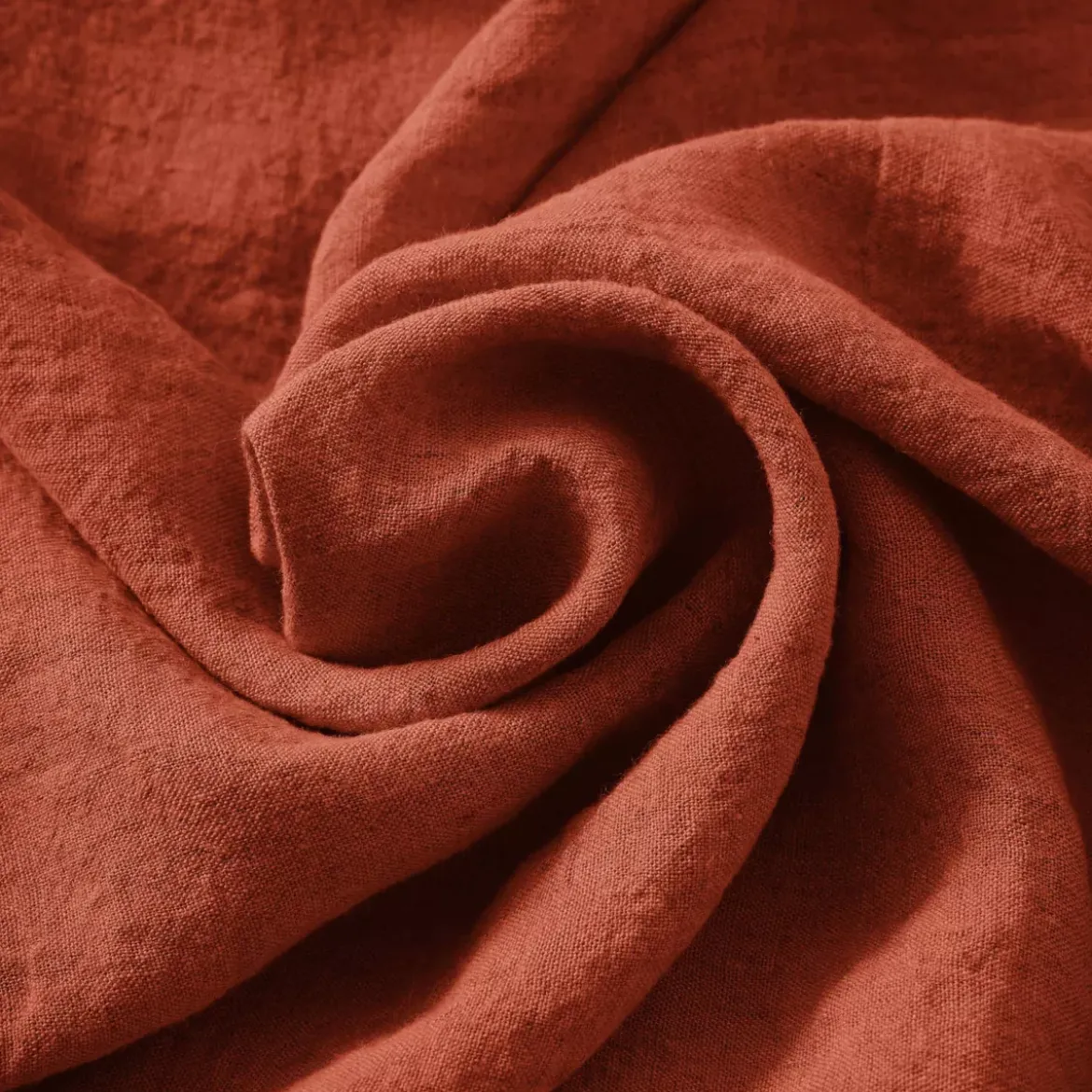 Copripiumino in lino lavato (280 x 240 cm) Louise Terracotta