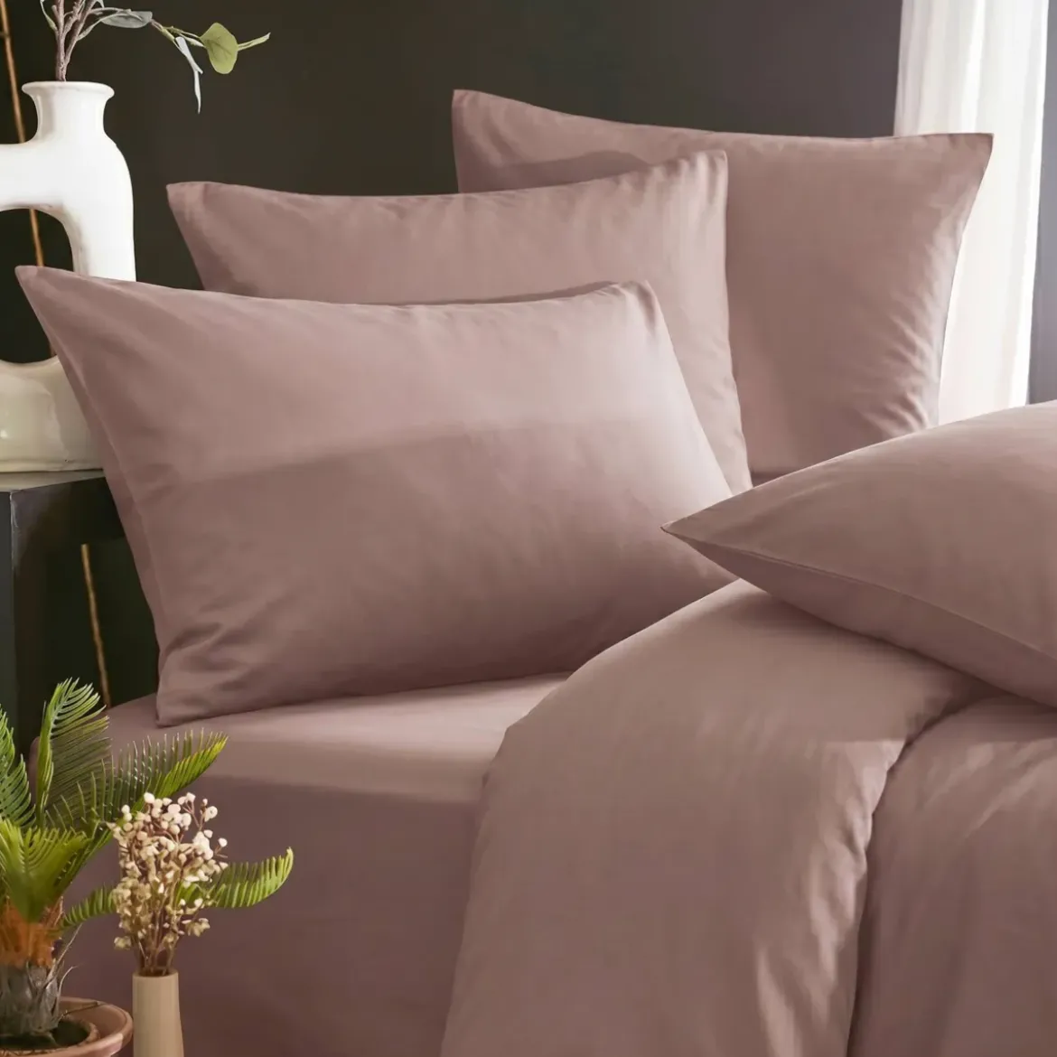 Copripiumino in lyocell Tencel™ lavato (240 x 220 cm) Olivia Rosa blush