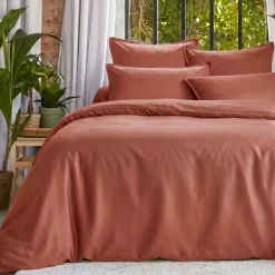 Copripiumino in lyocell Tencel™ lavato (240 x 220 cm) Olivia Terracotta