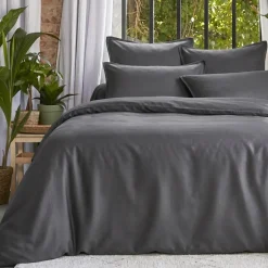 Copripiumino in lyocell Tencel™ lavato (200 x 200 cm) Olivia Granito Grigio