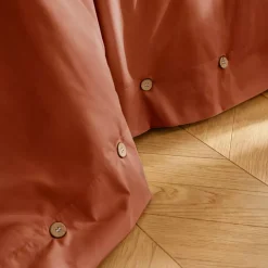 Copripiumino in percalle di cotone (280 x 240 cm) Diane Terracotta