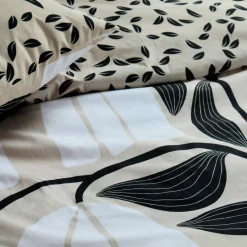 Copripiumino in percalle di cotone (260 x 240 cm) Joyna Beige
