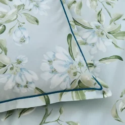 Copripiumino in percalle di cotone (240 x 220 cm) Eléna Nil Verde