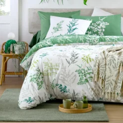 Copripiumino in percalle di cotone (240 x 220 cm) Sylvana Verde