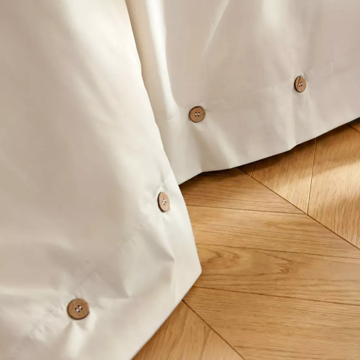 Copripiumino in percalle di cotone (280 x 240 cm) Diane Beige