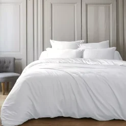 Copripiumino in raso di bambù (240 x 220 cm) Sienna Bianco