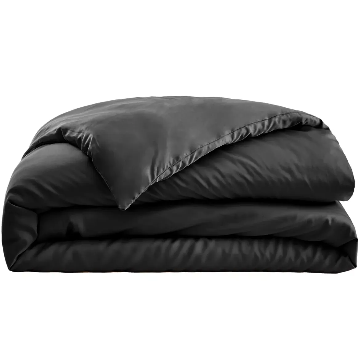 Copripiumino in raso di bambù (260 x 240 cm) Sienna Nero