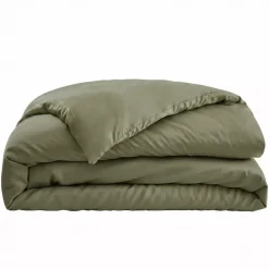 Copripiumino in satin di bambù (280 x 240 cm) Sienna Verde rosmarino