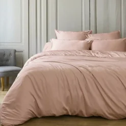 Copripiumino in satin di bambù (200 x 200 cm) Sienna Rose blush