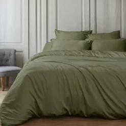Copripiumino in satin di bambù (260 x 240 cm) Sienna Verde rosmarino