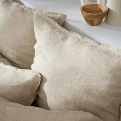Copripiumino lino lavato (240 cm) Louise Beige