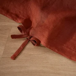 Copripiumino lino lavato (260 cm) Louise Terracotta