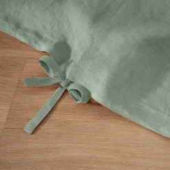 Copripiumino lino lavato (260 cm) Louise Verde eucalipto