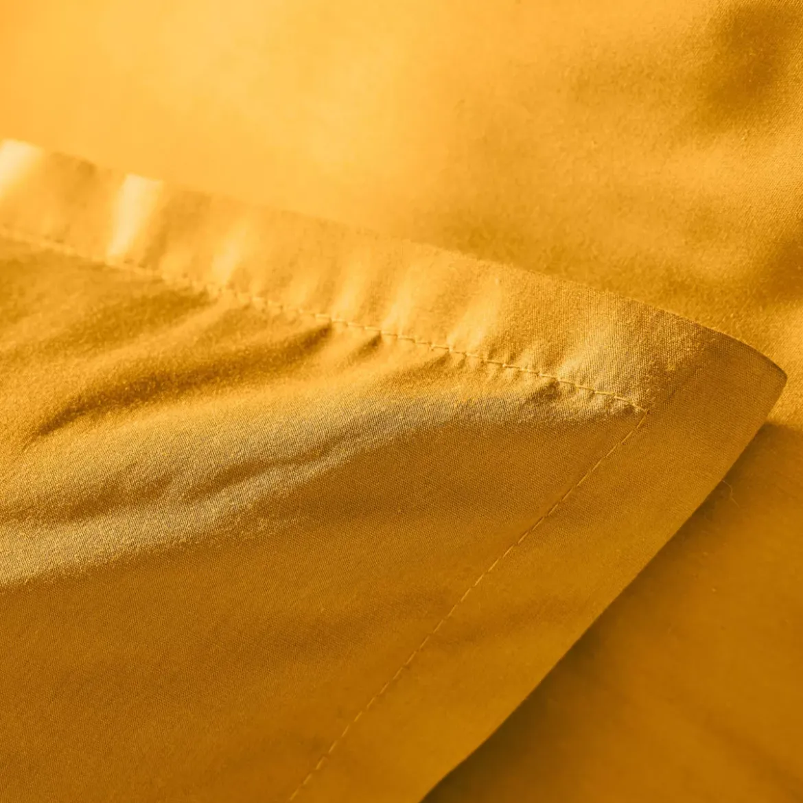 Copripiumino percalle di cotone (260 cm) Cali Giallo senape