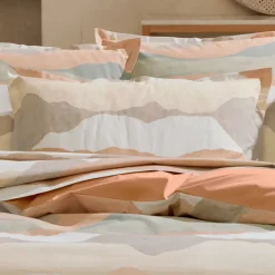 Copripiumino percalle di cotone (280 x 240 cm) Land Beige Gesso