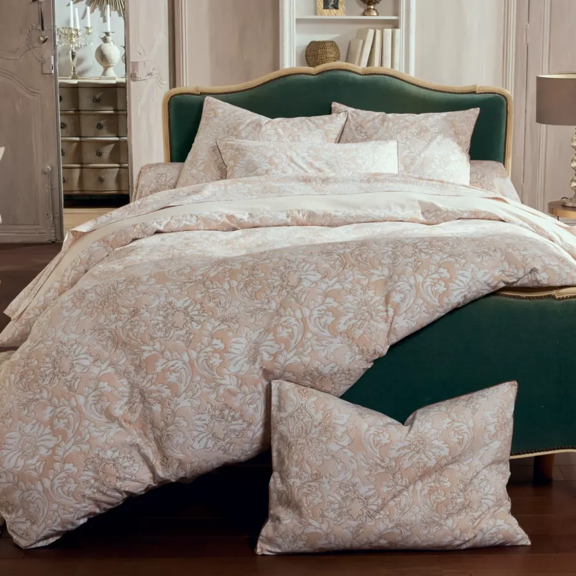 Copripiumino percalle di cotone (140 x 200 cm) Palazzo Beige