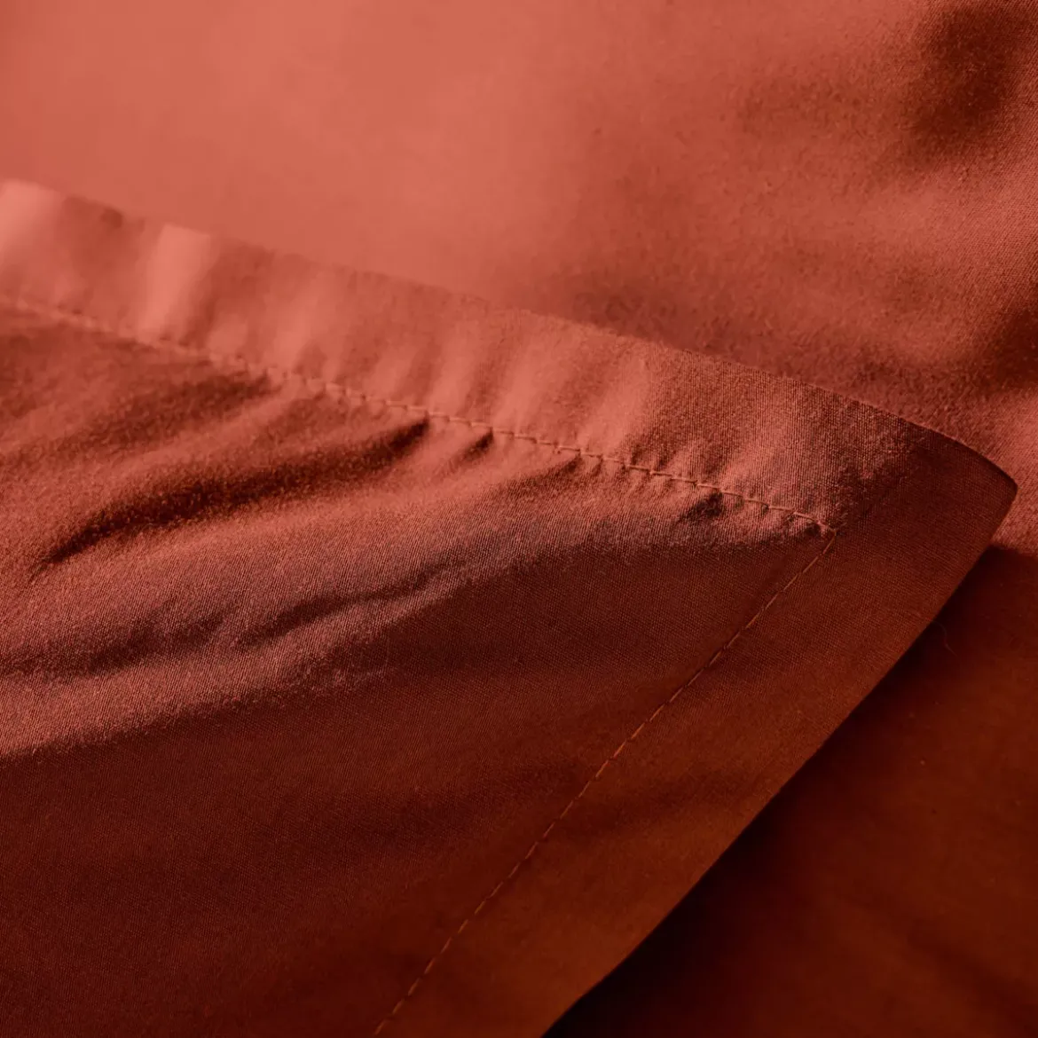 Copripiumino percalle di cotone (240 cm) Cali Terracotta