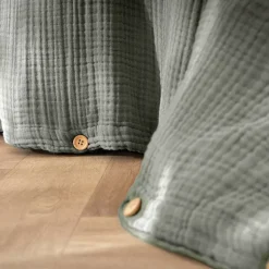 Copripiumino quadrupla garza di cotone (280 x 240 cm) Victoria x Gaïa Verde rosmarino