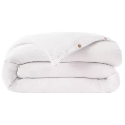 Copripiumino quadrupla garza di cotone (240 x 220 cm) Victoria x Gaïa Bianco chantilly