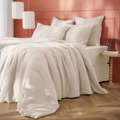 Copripiumino quadrupla garza di cotone (240 x 220 cm) Victoria x Gaïa Beige pampa