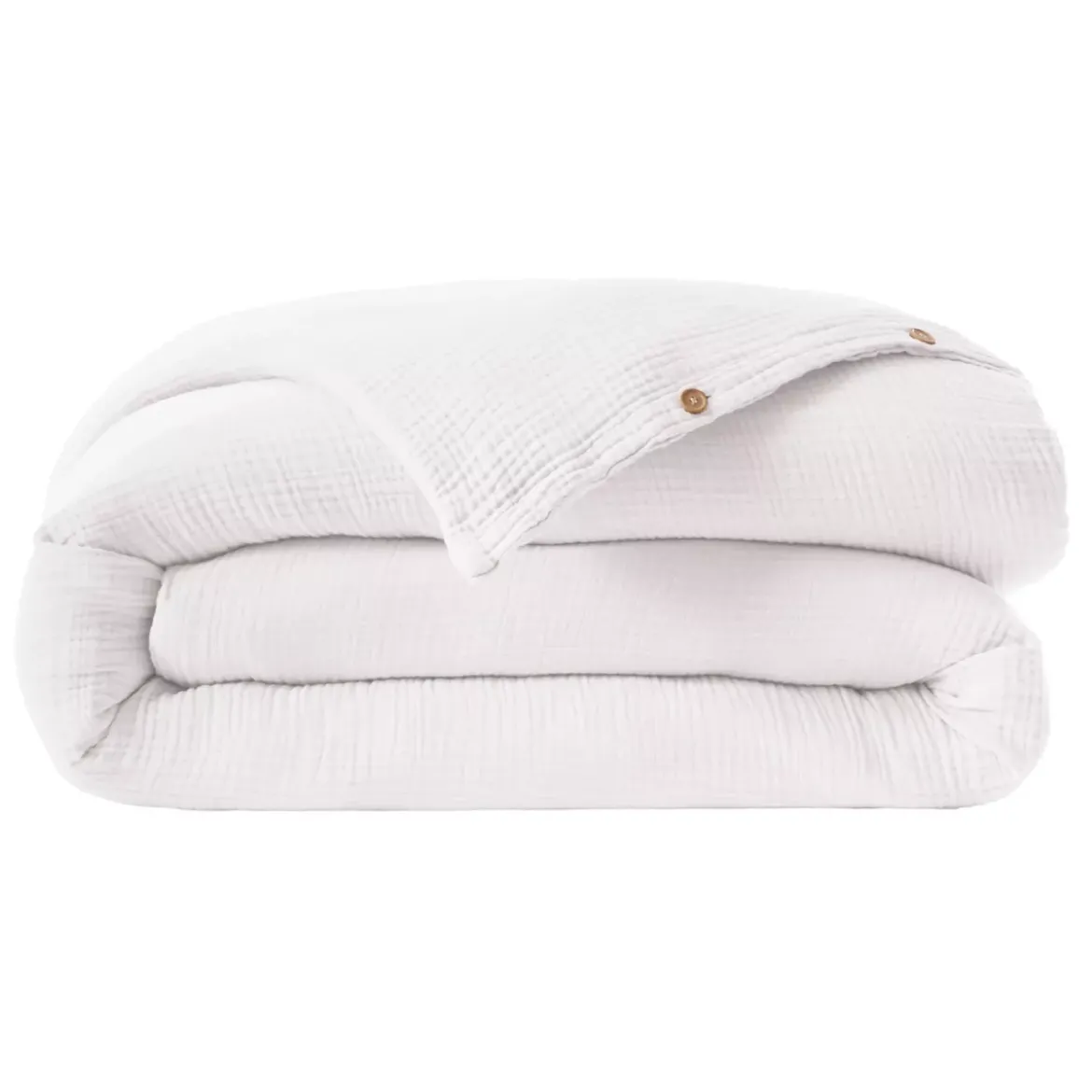 Copripiumino quadrupla garza di cotone (260 x 240 cm) Victoria x Gaïa Bianco chantilly