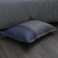 Copripiumino raso di cotone (200 cm) Enzo Blu