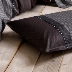 Copripiumino raso di cotone (200 cm) Enzo Nero
