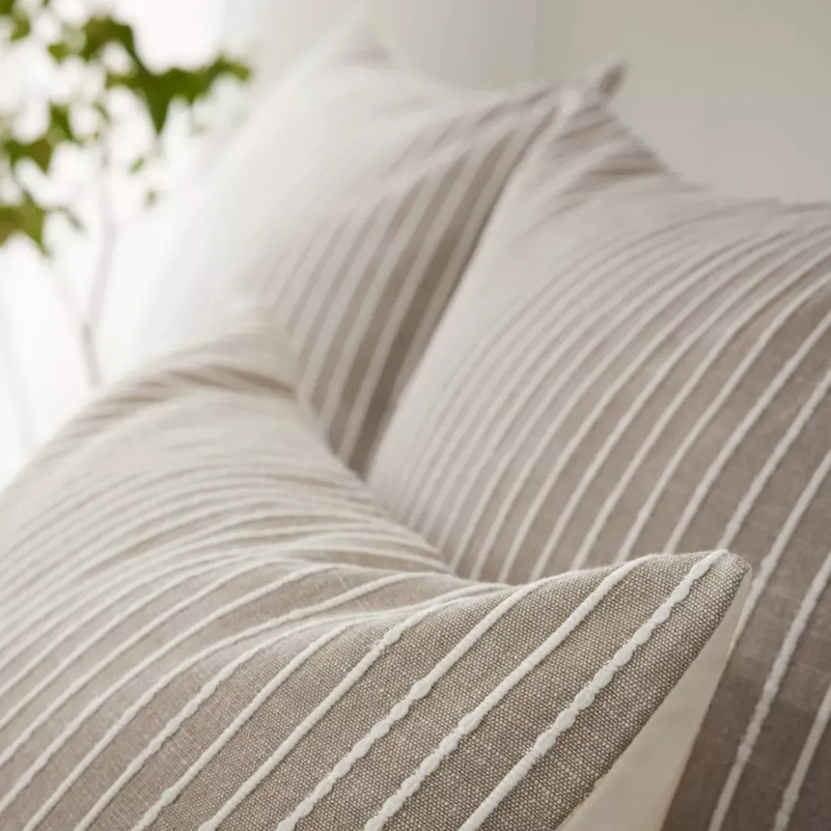 Copripiumino reversibile in cotone texturizzato e percale (200 x 200 cm) Alice Ecru