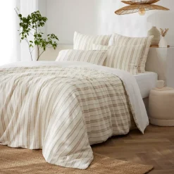 Copripiumino reversibile in cotone texturizzato e percale (260 x 240 cm) Alice Corda