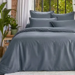 Copripiumino Tencel™ lyocell lavato (260 x 240 cm) Olivia Blu Stone