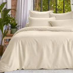 Copripiumino Tencel™ lyocell lavato (200 x 200 cm) Olivia Beige pampa