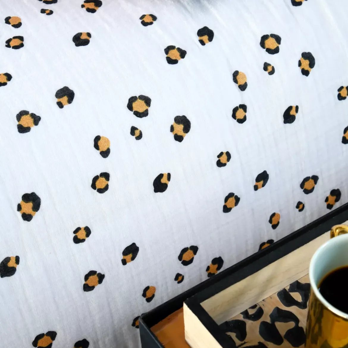 Copripiumino e due federe in doppio cotone (240 x 220 cm) Baguy Marrone