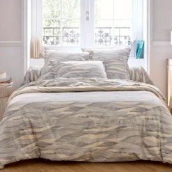 Copripiumino in cotone lavato (240 x 220 cm) Onde Blu