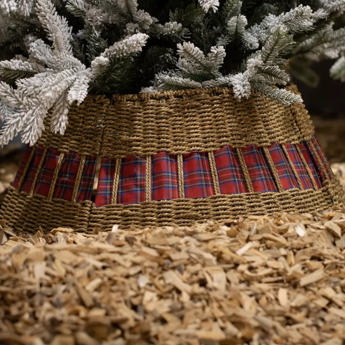 Coprivaso di albero di Natale (D70 cm) Tartan scozzese