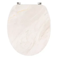 Copriwater in legno effetto marmo 18 pollici Lina Beige