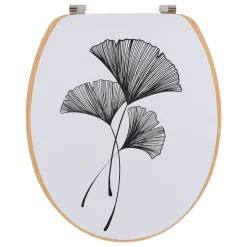 Copriwater in legno 18 pollici Zen gingko Bianco