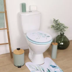 Copriwater 18 pollici MDF Azzurro Acquerello